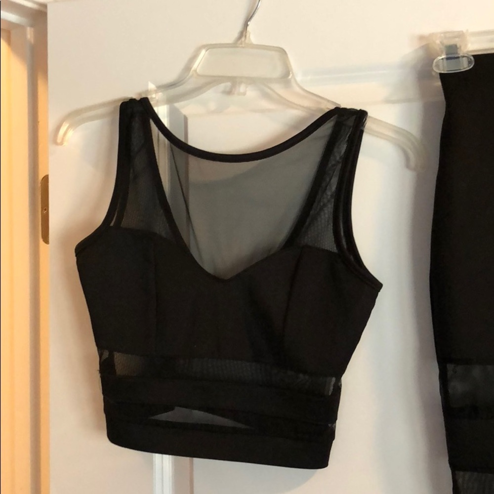 Two Piece Black Skirt Set